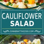 Cauliflower Salad Recipe #salad #cauliflower #bacon #lowcarb #keto #dinner #fuyos