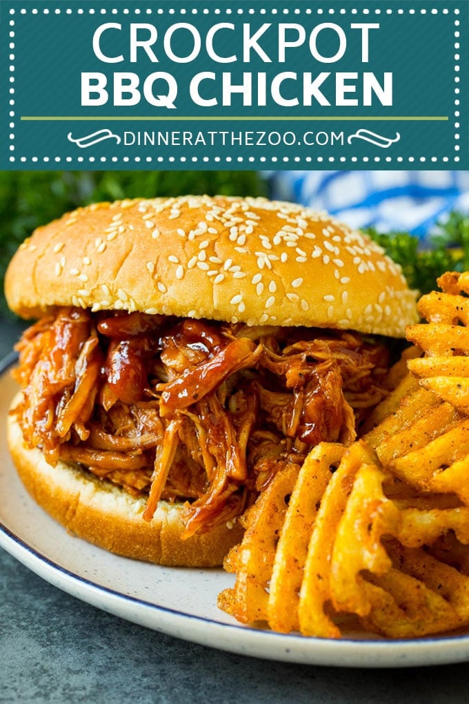 Crockpot BBQ Chicken Recipe | Barbecue Chicken #chicken #bbq #slowcooker #crockpot #dinner #fuyos