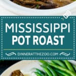 Mississippi Pot Roast #slowcooker #potroast #beef #crockpot #dinner #fuyos