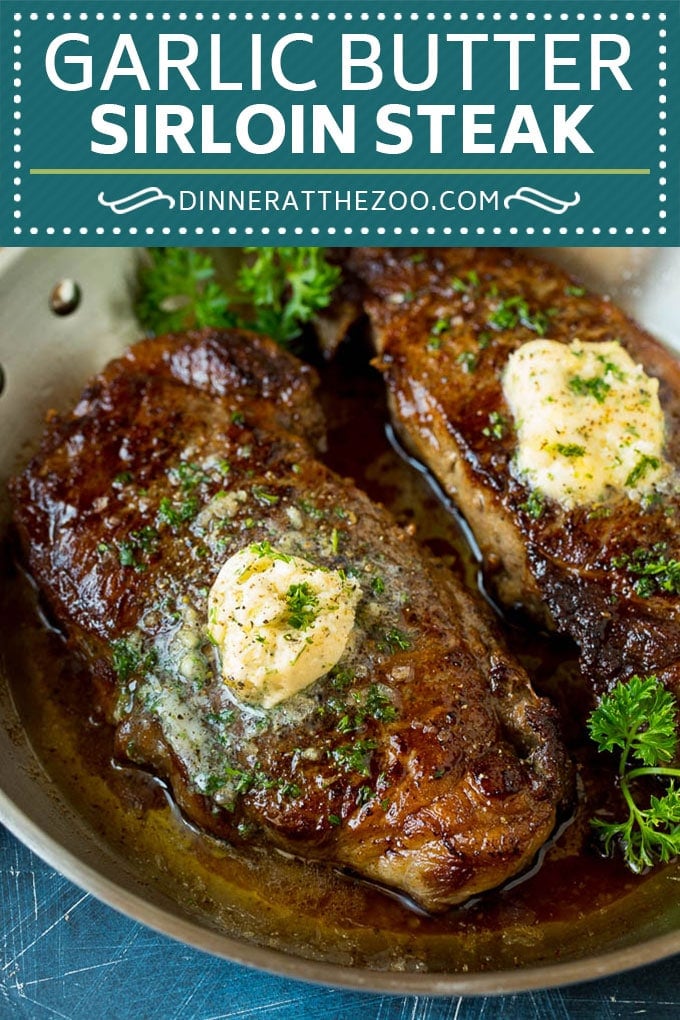 Sirloin Steak with Garlic Butter #steak #beef #dinner #fuyos