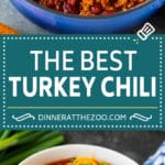Turkey Chili Recipe #turkey #chili #dinner #fuyos