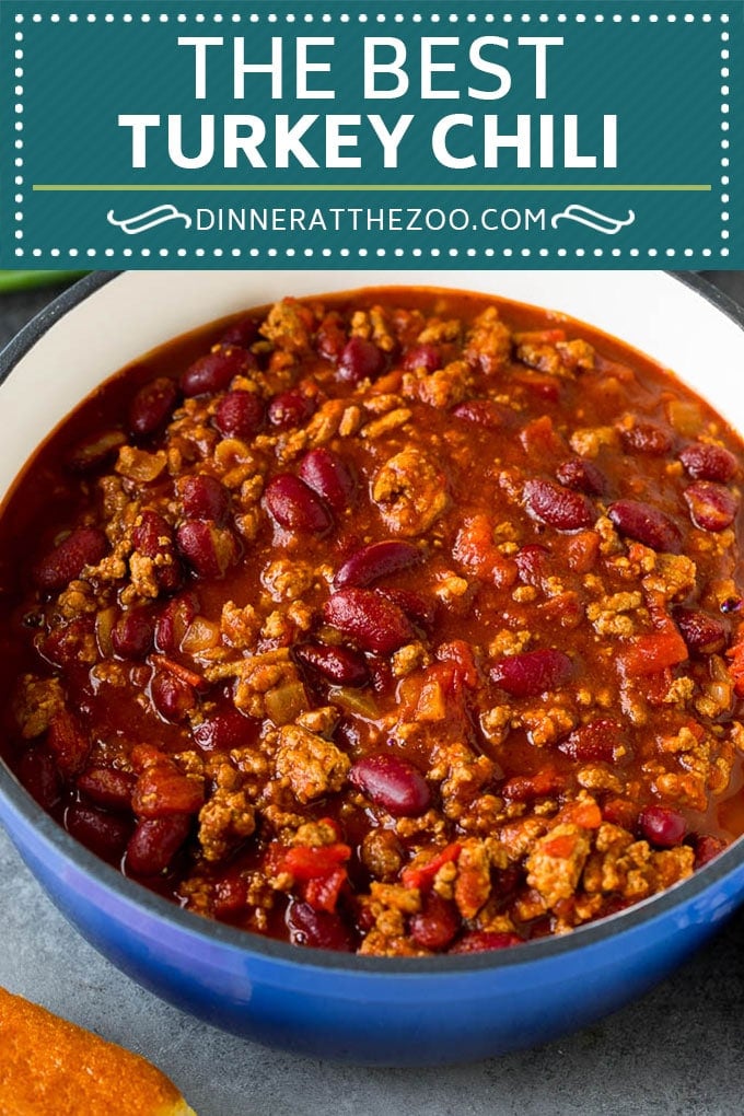 Turkey Chili Recipe #turkey #chili #dinner #fuyos