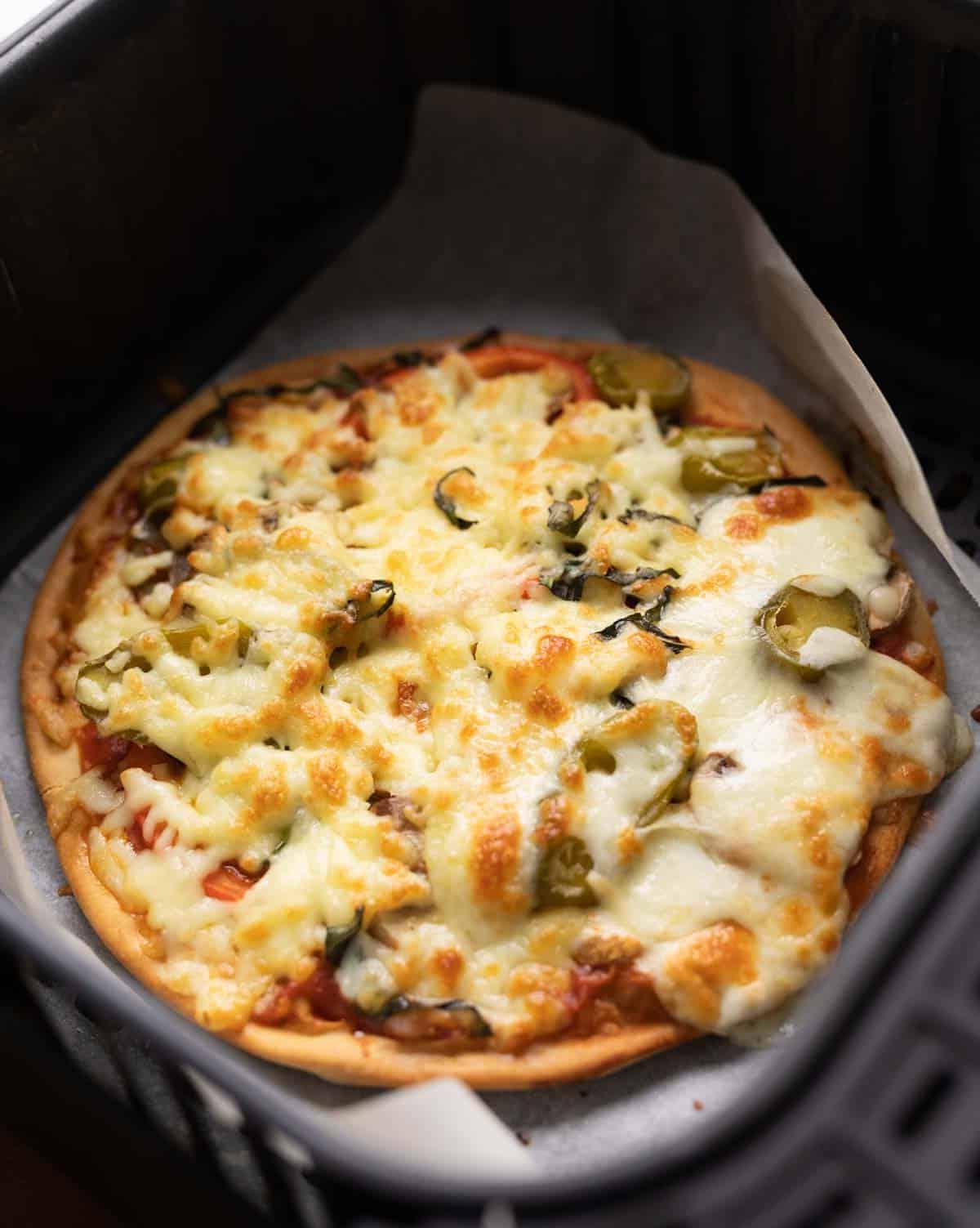 Pizza senza lievito in friggitrice ad aria 2 Pizza senza lievito cotta in friggitrice ad aria