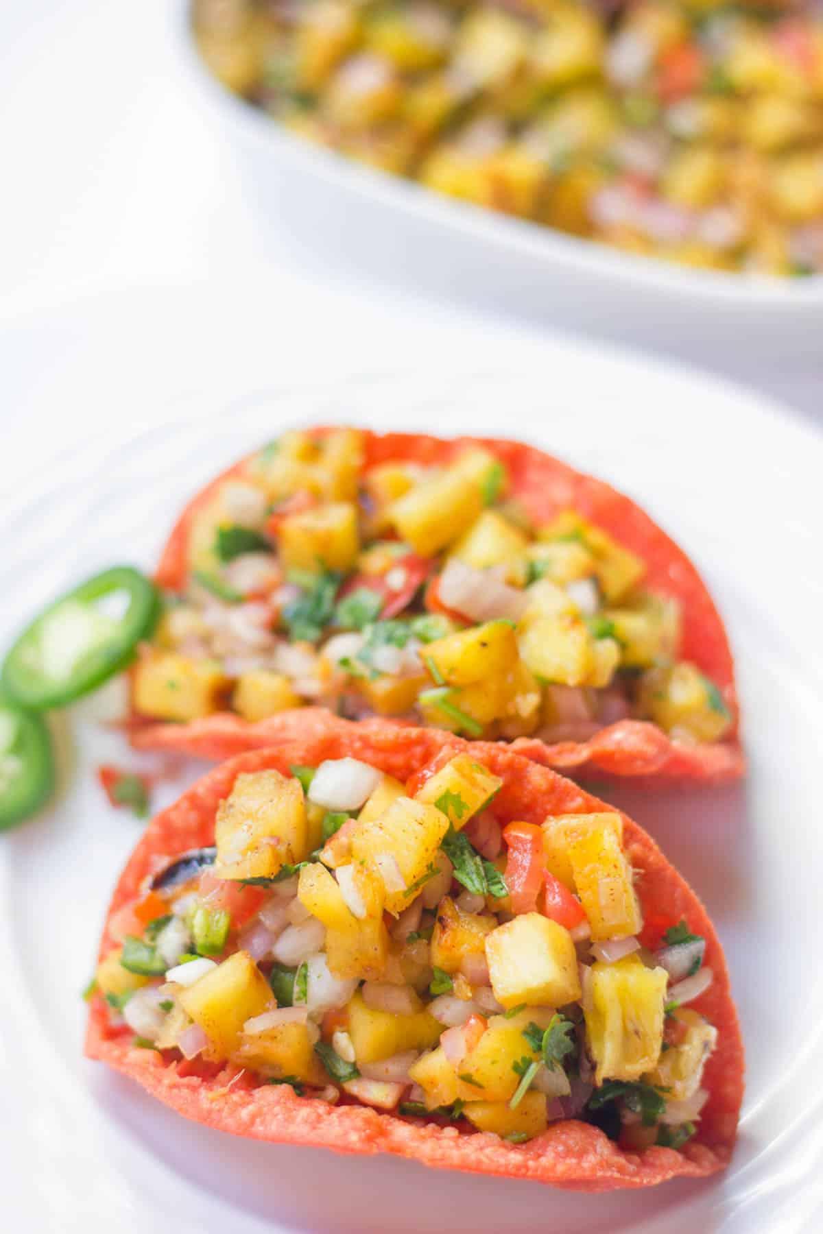 Salsa Piccante di Ananas Grigliato 3 Salsa Piccante di Ananas Grigliato nei Tacos