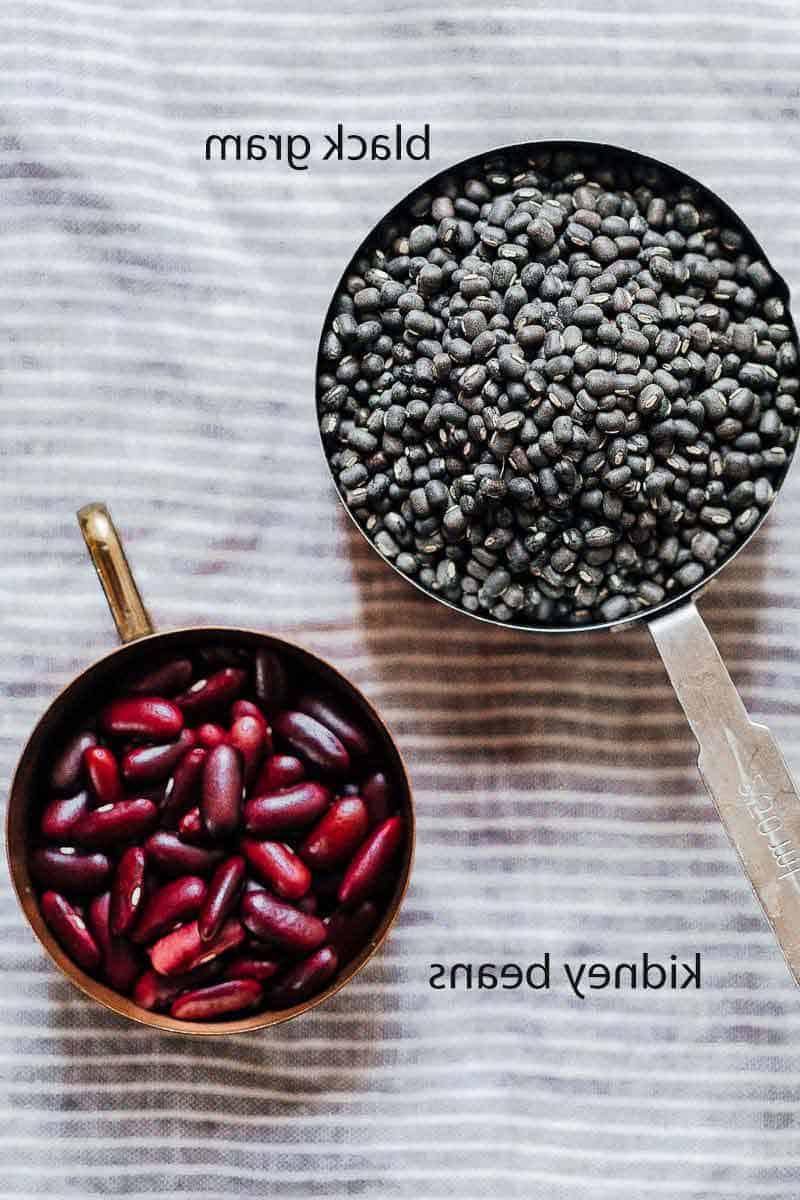 Dal Makhani – La Ricetta Definitiva per Fornello e Pentola a Pressione 4 Grammo nero (urad dal) e fagioli rossi (rajma) in misurini - due lenticchie per il dal makhani