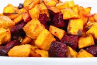 15 Minute Air Fryer Roasted Beets and Sweet Potatoes