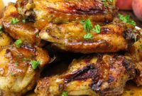 Golden Crispy Crown Peach Air Fryer Wings