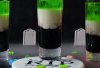 Beetlejuice Shot Layered Halloween Party Drink