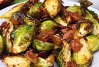 Crispy Maple Bacon Air Fryer Brussels Sprouts