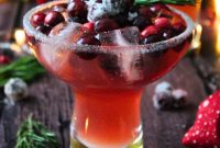 Frosted Mistletoe Margarita Christmas Cocktail