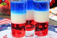 Stacked Red White Blue Party Shots