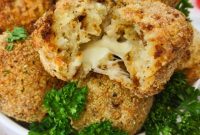 Crispy Air Fryer Arancini Mozzarella Stuffed Rice Balls