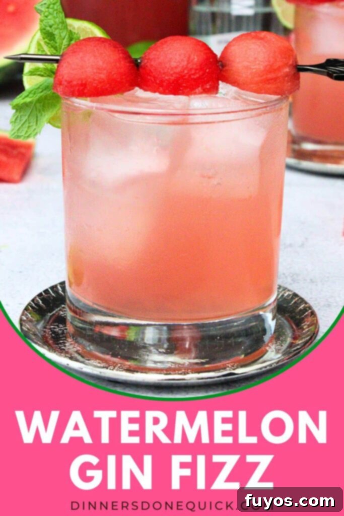 refreshing watermelon gin fizz perfect summer cocktail