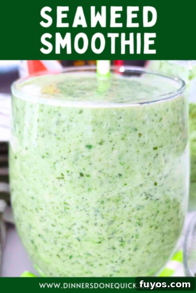 seaweed smoothie recipe for pinterest sharing