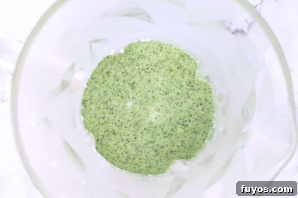 blending all ingredients for a healthy seaweed smoothie