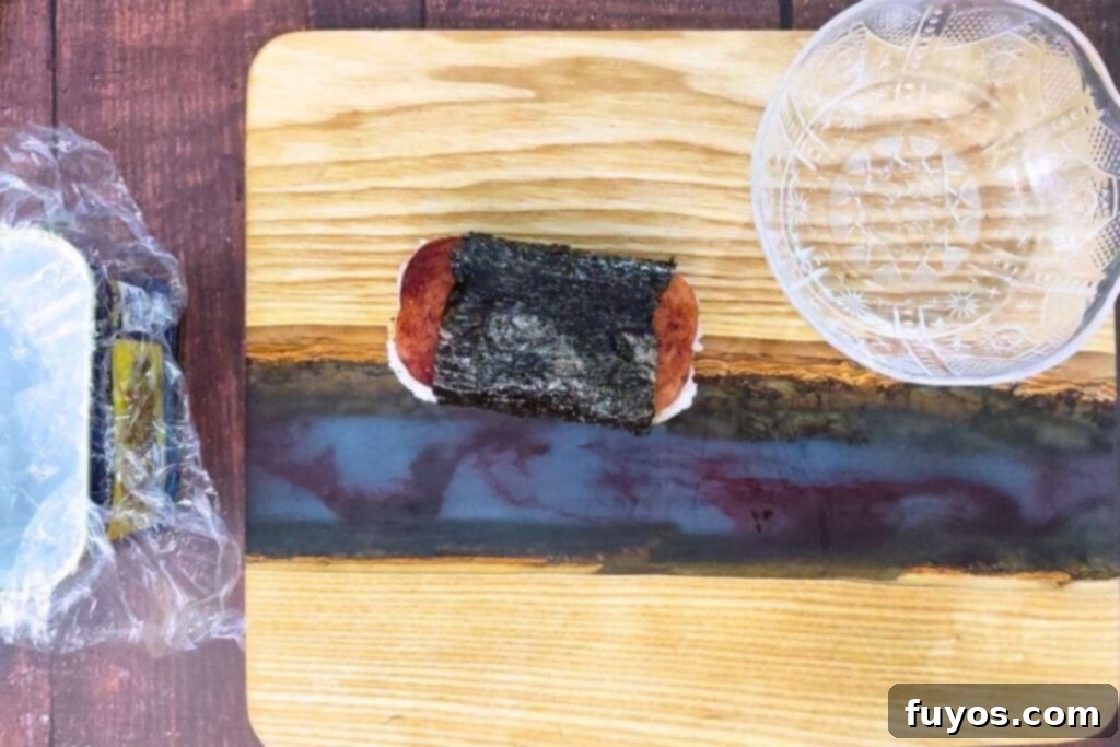 Air Fryer Spam Musubi Your Homegrown Hawaiian Treat 9 wrap seaweed around your spam and rice layers