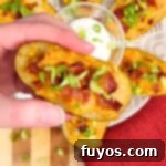 The Best Air Fryer Potato Skins 12 Homemade potato skins in the air fryer recipe featured image