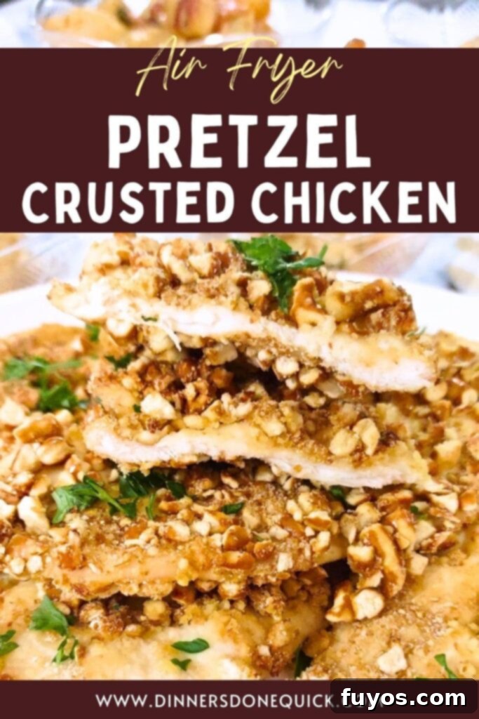 air fryer pretzel crusted chicken recipe dinners done quick pinterest