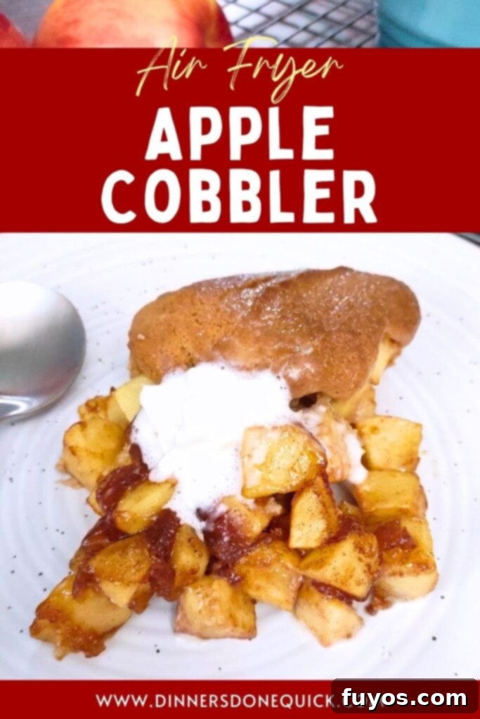 Easy Air Fryer Apple Cobbler Recipe Sweet Autumn Delight 14 air fryer apple cobbler recipe dinners done quick pinterest