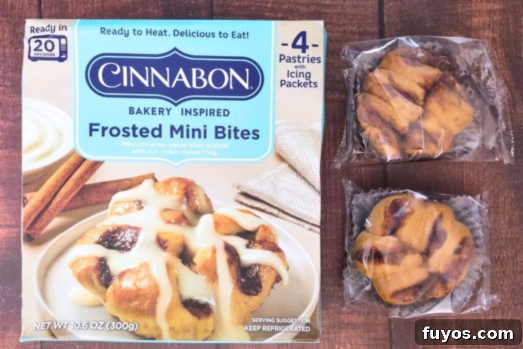 Air Fryer Cinnabon Mini Bites: Fast, Sweet, Pure Indulgence 4 cinnabon mini bites out of box