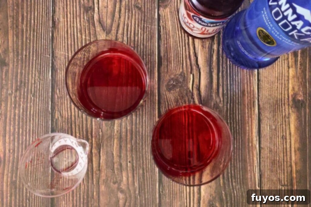 5 Minute Cranberry Vodka Fizz The Ideal Party Starter 5 mix together vodka and cranberry juice in a glass