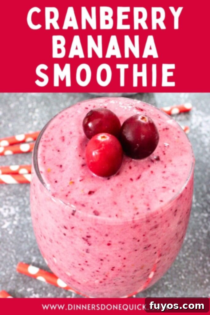 cranberry banana smoothie recipe dinners done quick pinterest