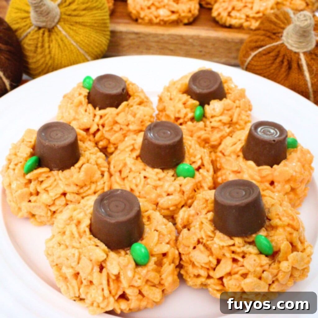 pumpkin rice krispie treats with rolo recipe dinners done quick featured image