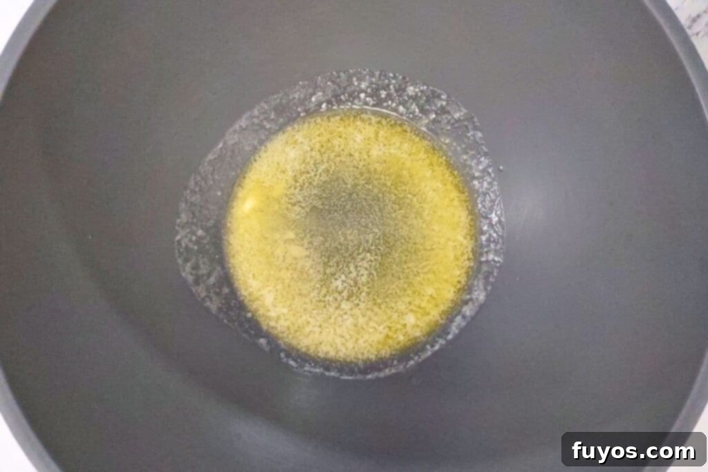 in a large bowl melt butter