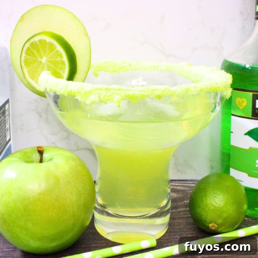 Sweet and Tart Green Apple Margarita Bliss 2 sour green apple margarita cocktail recipe dinners done quick featured image