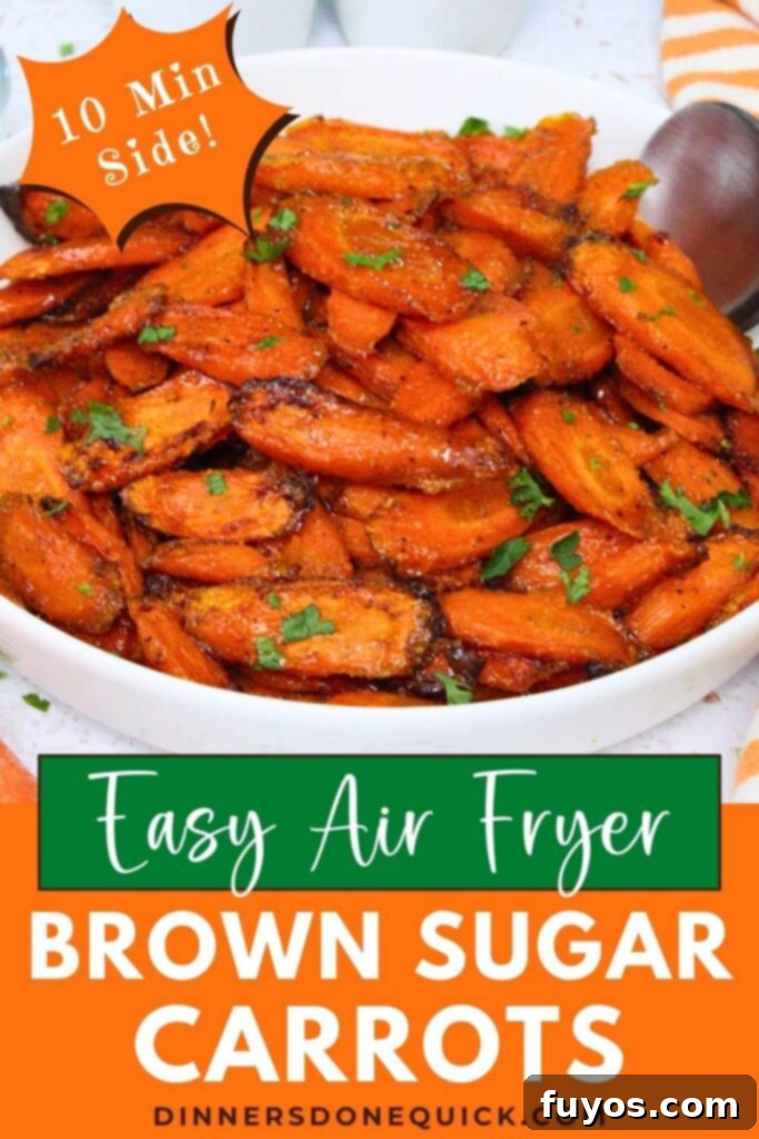 Delicious Air Fryer Brown Sugar Carrots Done in Ten Minutes 12 air fryer brown sugar carrots recipe dinners done quick pinterest