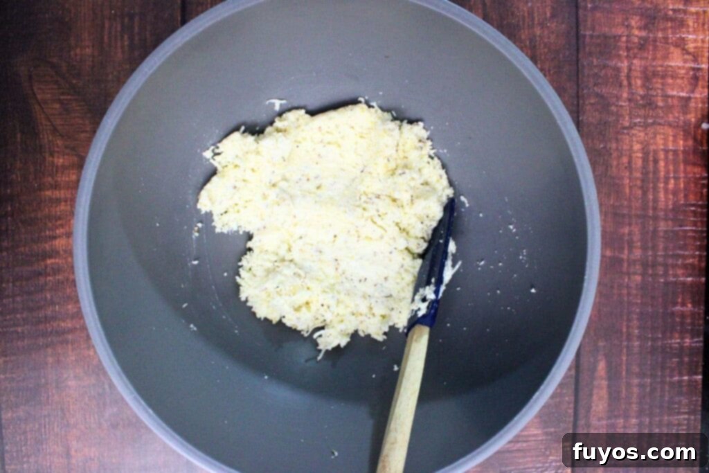 Air Fryer Serpent Bites: Your Halloween Party Hit 5 in a mixing bowl combine ricotta, mozzarella, parmesan, garlic, and italian seasoning