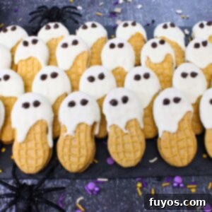 Haunted Nutter Butter Ghosts 3 Ingredient Halloween Magic 12 nutter butter ghost cookies dinners done quick featured image