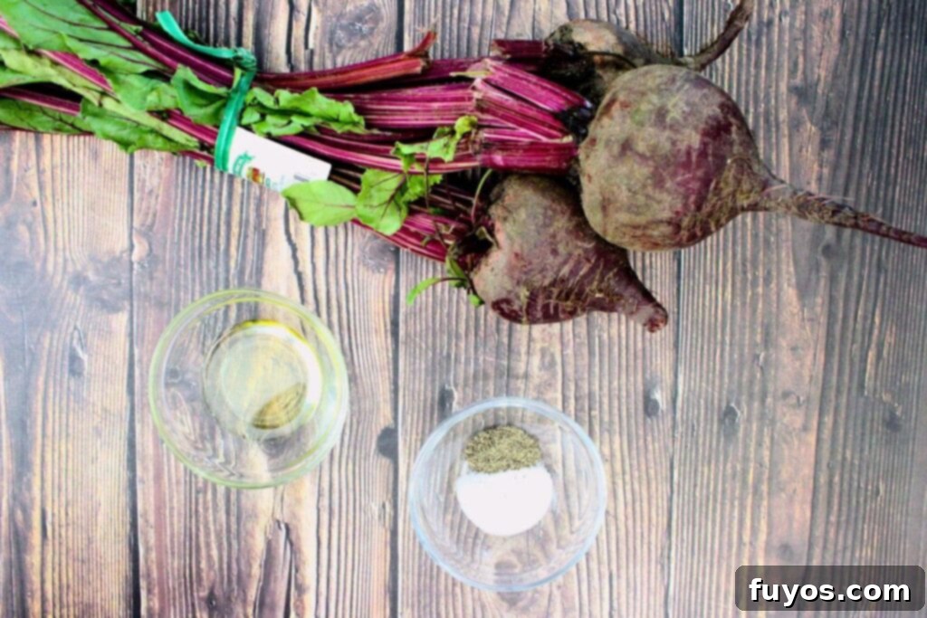 Air Fryer Roasted Whole Beets in Foil 4 ingredients to make air fryer whole roasted beets