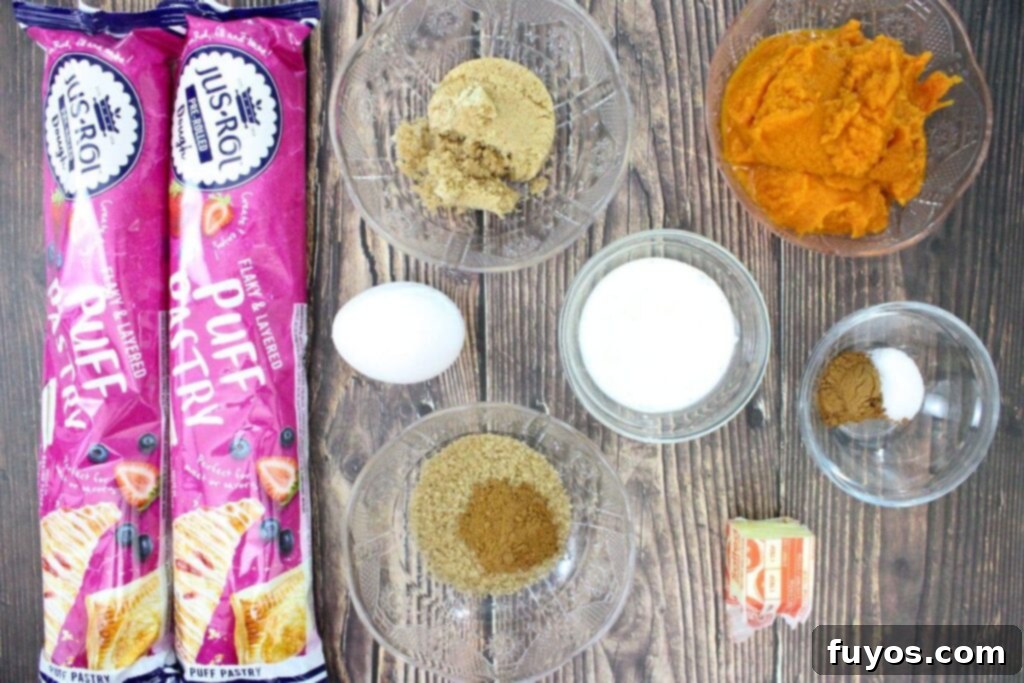 Autumn Air Fryer Pumpkin Puff Pastry Hand Pies 4 ingredients to make puff pastry pumpkin hand pies in the air fryer