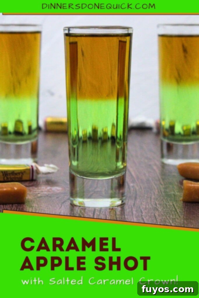 Simple Caramel Apple Crown Shot 11 caramel apple shot with crown royal cocktail recipe dinners done quick pinterest