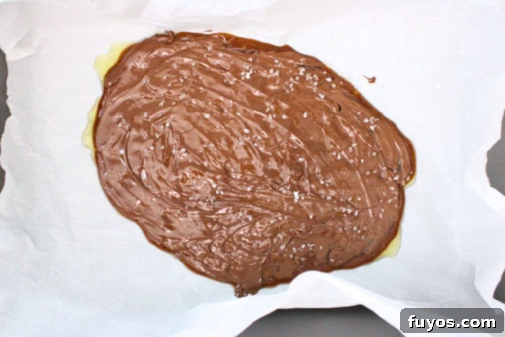 as chocolate chips being to melt start smoothing things out