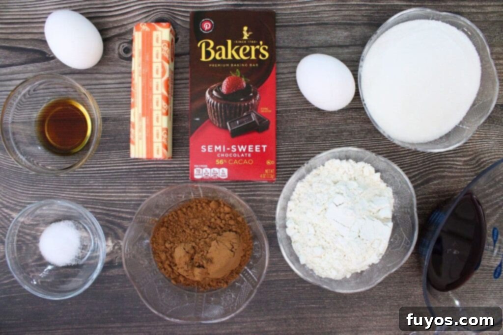 ingredients to make mulled wine brownies