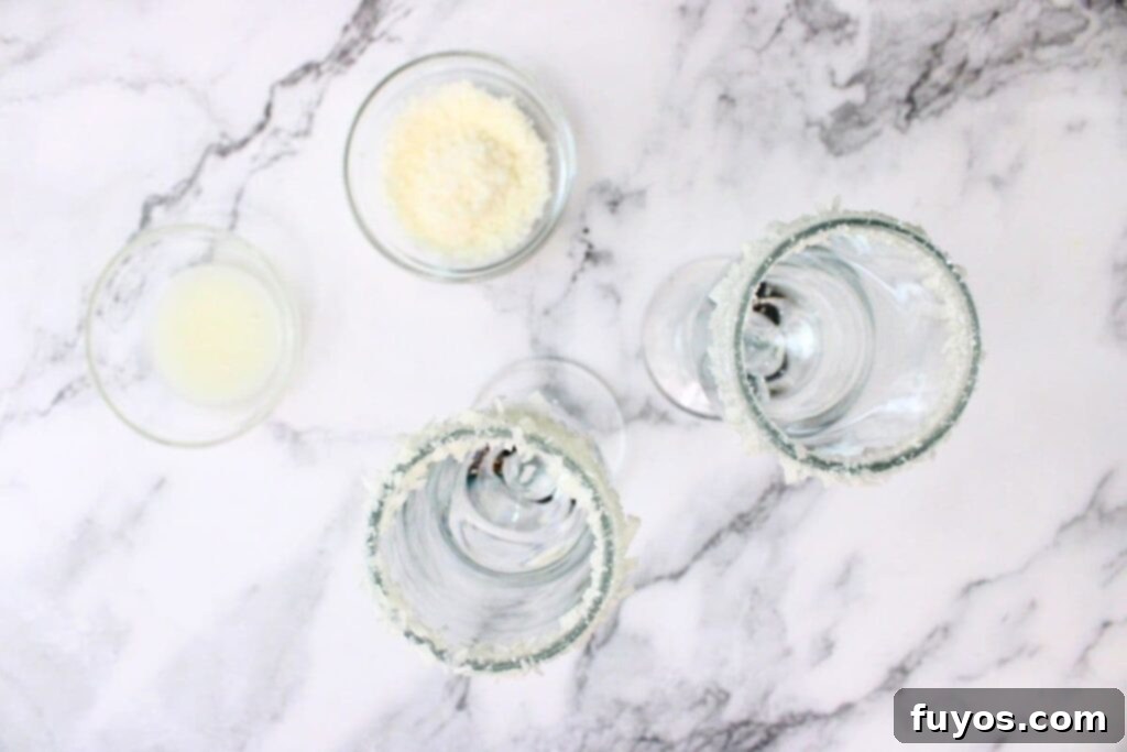 Jack Frost Mimosa Your Sparkling Winter Brunch Delight 5 rim your champagne flutes with shredded coconut