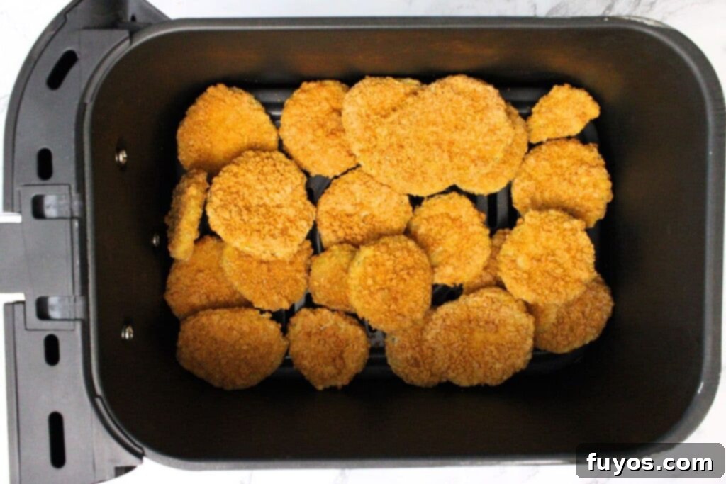 place frozen pickles in air fryer basket