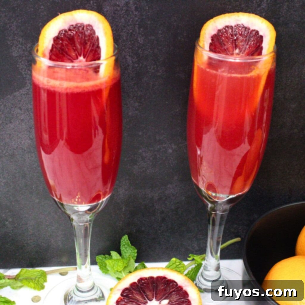 Your Simple 3 Ingredient Blood Orange Mimosa for Winter Brunch 2 blood orange mimosa cocktail recipe dinners done quick featured image