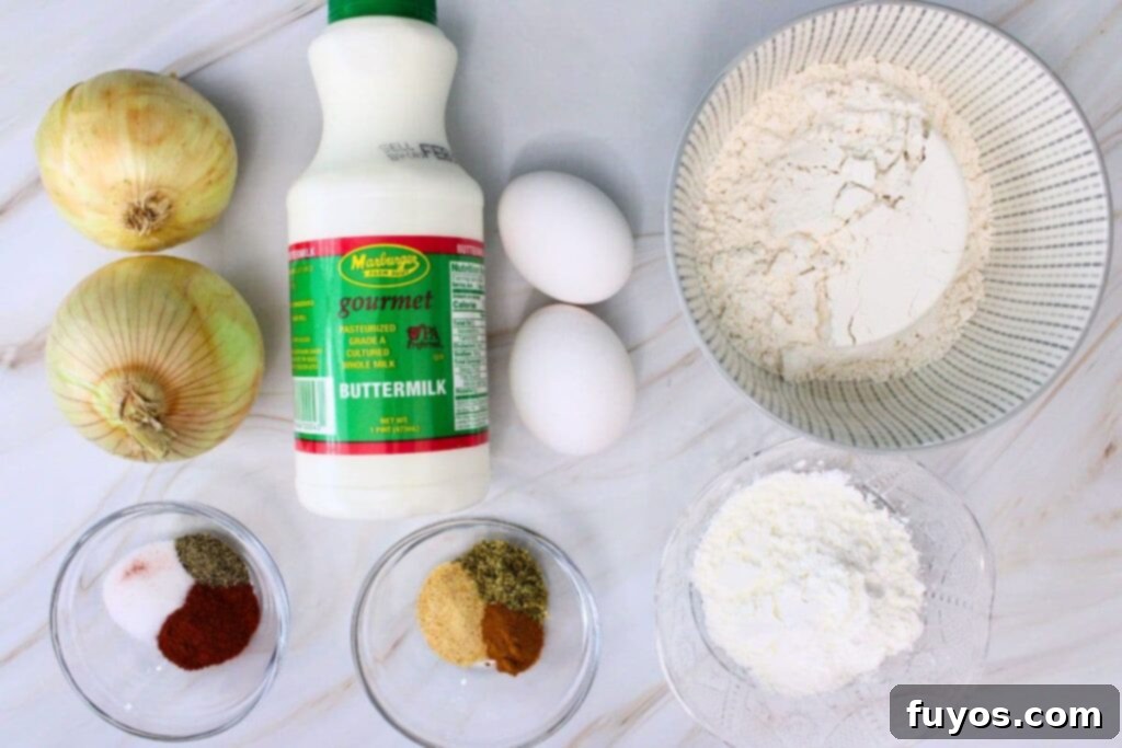 ingredients to make blooming onion petals in the air fryer