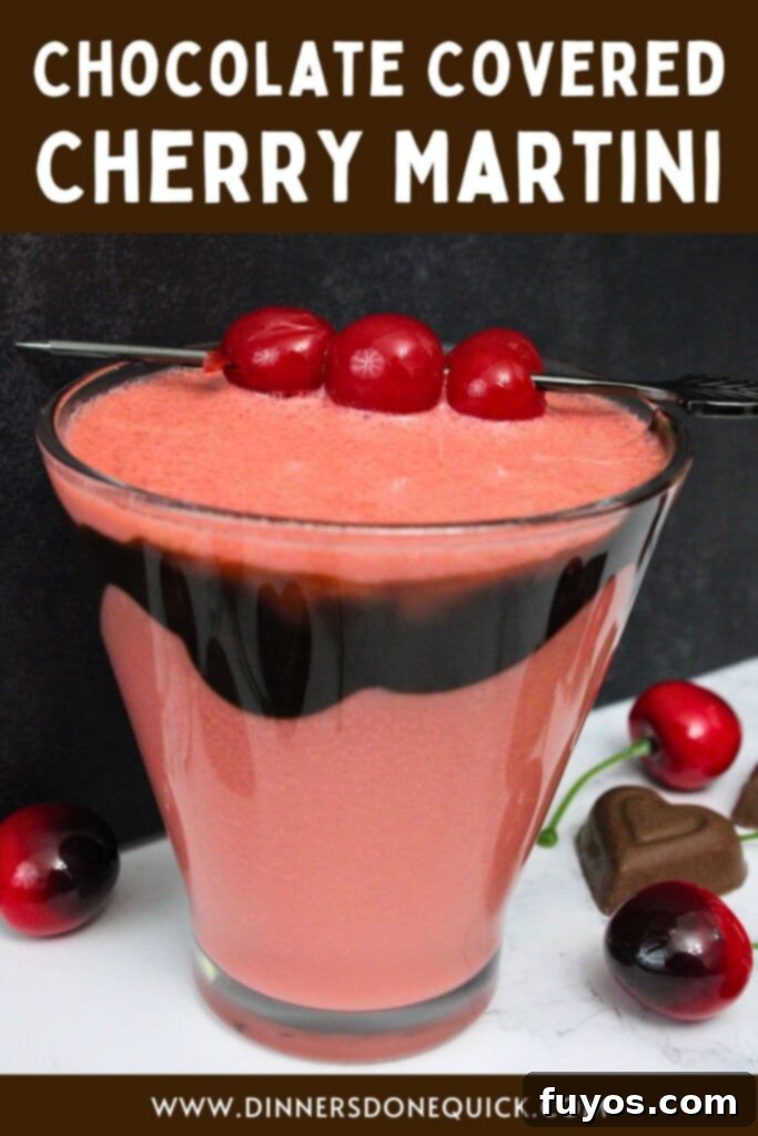 Indulge This Valentine's: Chocolate Covered Cherry Martini 12 chocolate covered cherry martini cocktail recipe dinners done quick pinterest