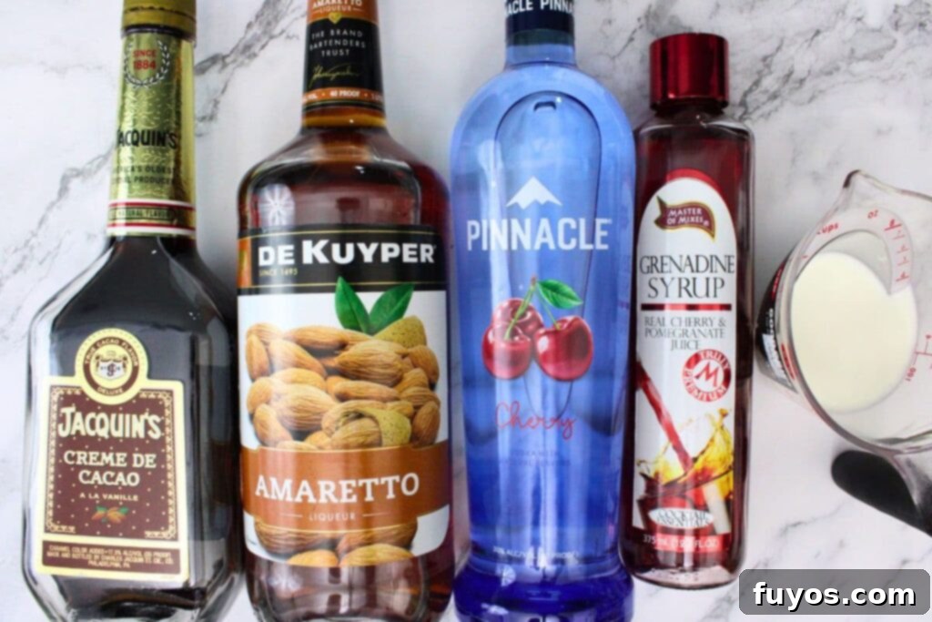 Indulge This Valentine's: Chocolate Covered Cherry Martini 4 ingredients to make chocolate covered cherry martini