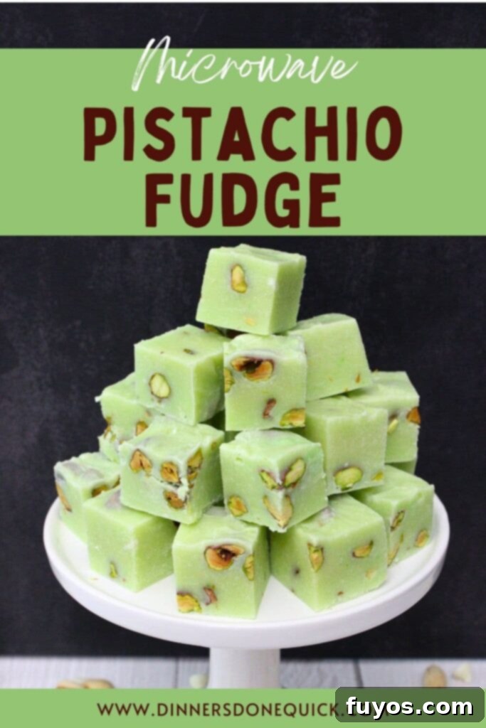 4 Ingredient Microwave Pistachio Fudge Delight 12 pistachio fudge recipe dinners done quick pinterest image, showing a stack of green fudge squares