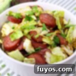air fryer cabbage and sausage recipe dinners done quick featured image