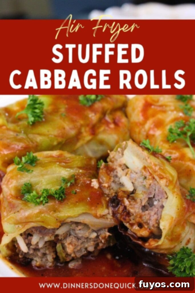 Savory Air Fryer Cabbage Rolls with Sausage and Rice 16 air fryer cabbage rolls recipe dinners done quick pinterest
