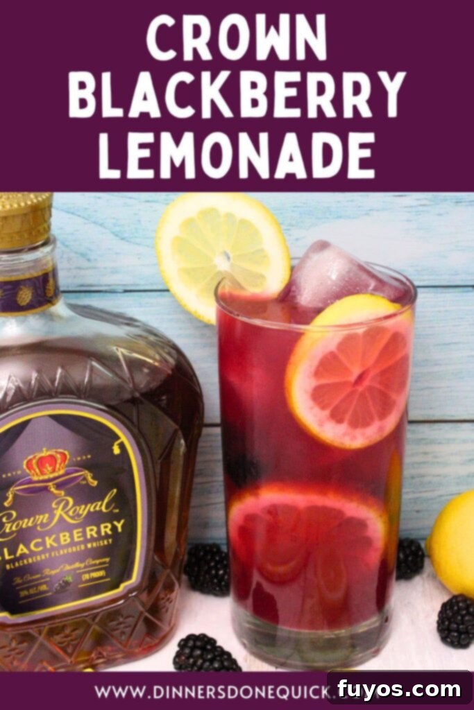 Crown Jewel Blackberry Lemonade: Two-Ingredient Elixir 12 crown blackberry lemonade cocktail recipe dinners done quick pinterest