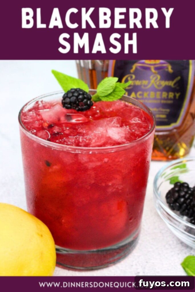 blackberry smash cocktail with crown royal blackberry dinners done quick pinterest