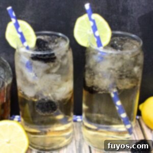 Crown Royal Blackberry and Sprite cocktail, a delicious mixed drink.