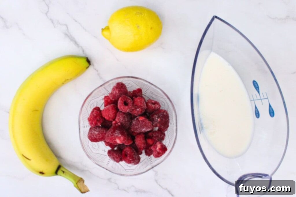 Beat the Heat with a Raspberry Lemonade Smoothie 4 ingredients to make raspberry lemonade smoothie